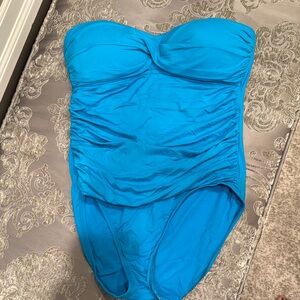 Vibrant Blue Strapless Swimsuit LABLANCA
